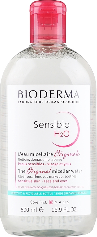 Bioderma сансибіо H2O міцелярна вода 500мл ✔️ Інструкція | Ціна