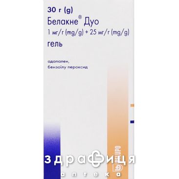 Белакне дуо гель 1мг/г+25мг/г 30г - от акне и угревой сыпи