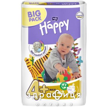 Пiдгузники дитячi гiгiєнiчнi happy bella baby maxi plus №62