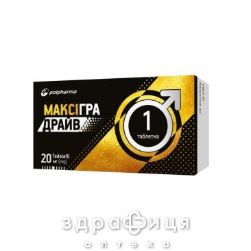 Максігра драйв таблетки в/о 20мг №1 таблетки для потенції