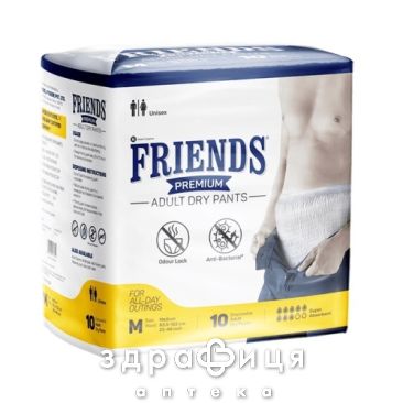 Подгузники д/взр Friends premium трусы M №10