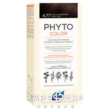 Phytocolor крем-краска на основе натур красит тон 4,77 шатен темный каштан ph10019