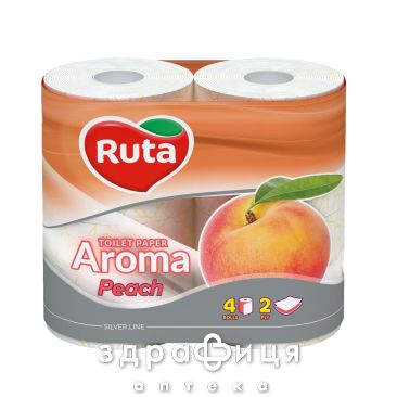 Папір туалетний ruta 2-х шаров персик №4