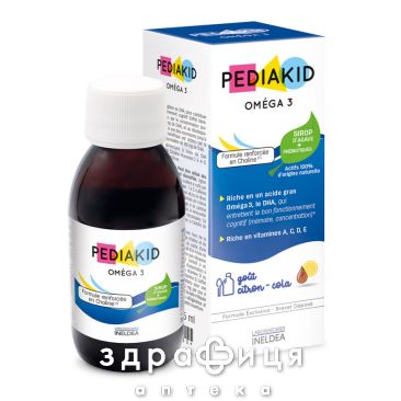 БАД PEDIAKID ОМЕГА 3 ХОЛИН Д/УЛУЧШ УМСТВЕН ДЕЯ-ТИ  ПИТ 125МЛ