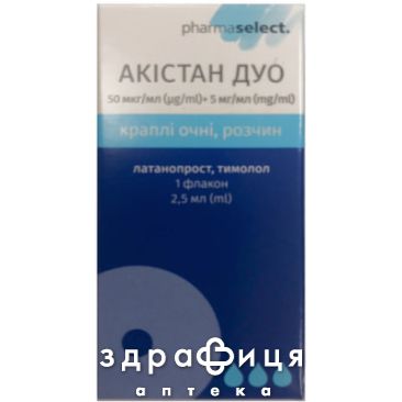 Акистан дуо капли д/глаз 2,5мл №1 капли от глаукомы