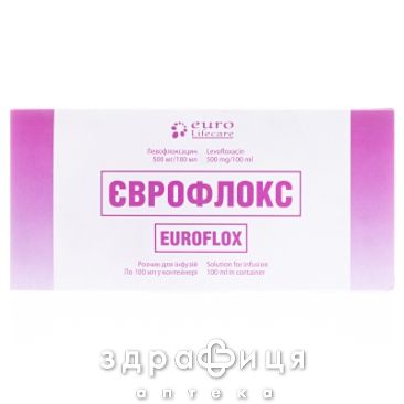 ЄВРОФЛОКС Р-Н Д/ІНФ 500МГ/100МЛ 100МЛ №1  /N/  | антибіотики