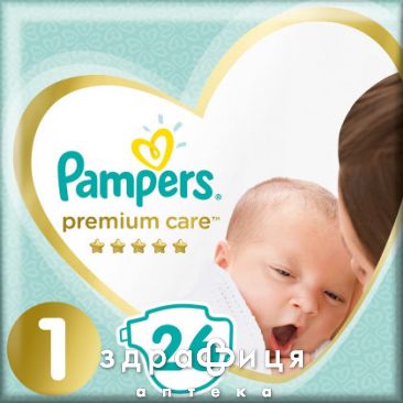 Подгузники Pampers (Памперс) premium care newborn 2-5кг №26