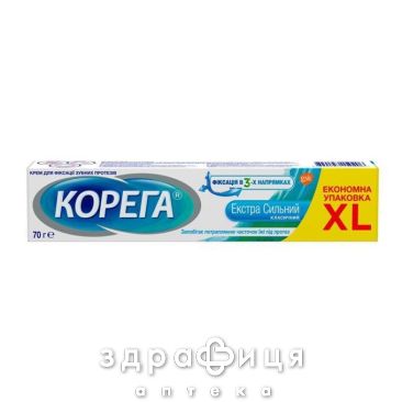 Корега экстра сильный крем фиксир д/зуб протез (классический) 70мл №2