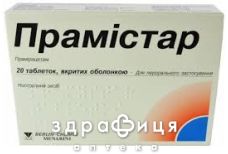 Прамiстар табл. в/о 600 мг №20 таблетки для пам'яті