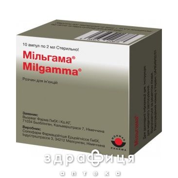 Мильгамма раствор д/ин 2мл №10 таблетки от головокружения