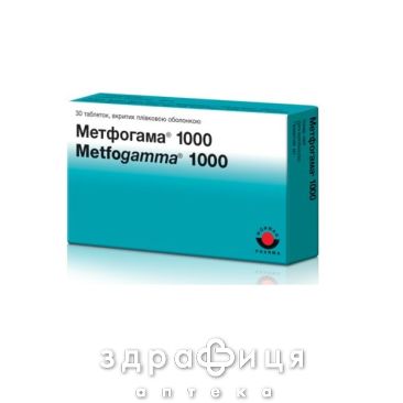 Метфогамма 1000 таблетки п/о 1000мг №30 от диабета