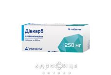 Дiакарб табл. 250 мг №30 - сечогінні та діуретики