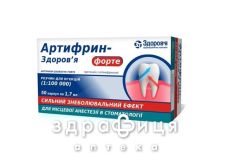 Артифрин-Здоров'я форте р-н д/ін 1,7мг №50 анестетик у стоматології
