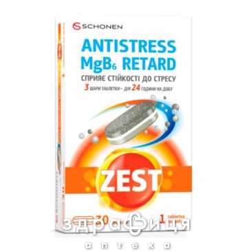 Zest магний в6 ретард таб №30 Микроэлементы и минералы