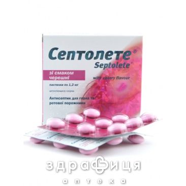Септолете пастилки 1,2мг черешня №18 лекарство от горла