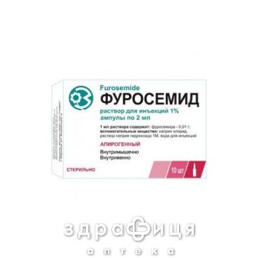 Фуросемид д/ин 1% 2мл №10 мочегонные таблетки (диуретики)