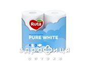 Бумага туалетная ruta pure white 3-х слойн №4
