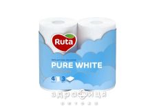 Бумага туалетная ruta pure white 3-х слойн №4