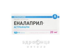 ЕНАЛАПРИЛ-АСТРАФАРМ ТАБ 20МГ №20 - таблетки від підвищеного тиску (гіпертонії)