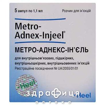 Метро-аднекс-iн'єль р-н д/iн. амп. 1,1 мл №5 протизаплідні препарати