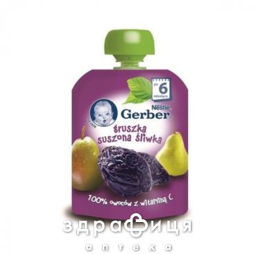 Gerber пюре груша/чорнослив 90г