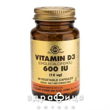 Solgar (Солгар) витамин Д3 600ме капс №60