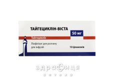Тайгециклин-виста лиоф д/р-ра д/инф 50мг №10 антибиотики