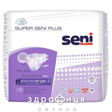 Подгузники super SENI (Сени) plus extra large №10