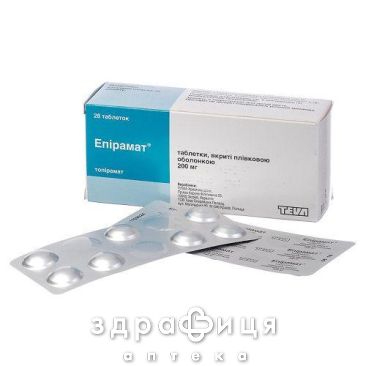 Епiрамат таб в/о 200мг №28 таблетки від епілепсії