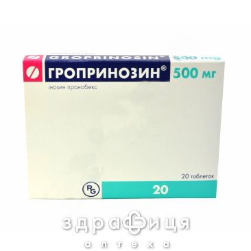 Гропринозин таб 500мг №20 противовирусный препарат
