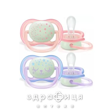 Avent 376/12 пустышка ночная 0-6мес девочка №2