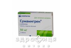 Сумамiгрен табл. в/о 50 мг №2