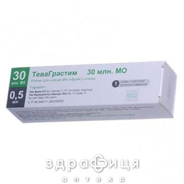 Теваграстим розчин д/iн/iнф 30млн мо 0,5мл у шприцi №1 Імуностимулятор