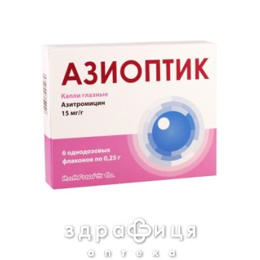 Азиоптик ромфарм кап глаз 15мг/250мг №6 капли для глаз