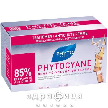 Phyto (Фито) opp4023 дуо фитоциан компл леч д/волос 7.5мл №12