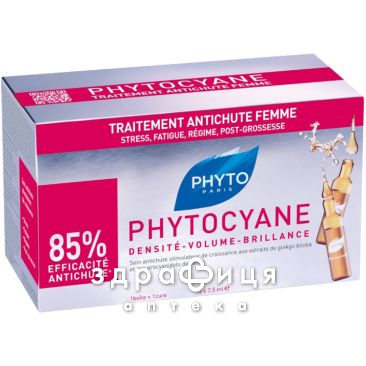 Phyto (Фито) p114 фитоциан компл леч д/волос 7.5мл №12