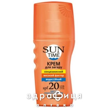 Бiокон sun time крем д/засмаги д/чутл шкiри spf-20 150мл  300038 крем для засмаги