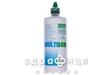 РОЗЧИН ДЛЯ ДОГЛЯДУ ЗА КОНТАКТНИМИ ЛiНЗАМИ MULTISON, фл. 375 мл УАХ