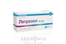 Летрозол Астра таб п/о 2,5мг №30 Противоопухолевый препарат