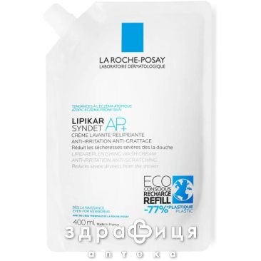 La roche posay липикар синдет ap+крем/гель рефил д/тела очищ 400мл
