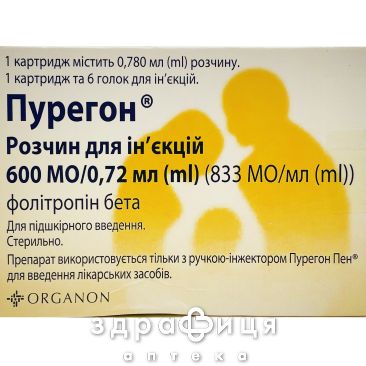 Пугерон р-р д/ин 833ме/мл 0,780мл (600мо/0,72мл) карт с иглой гормональный препарат