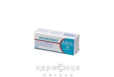 Прамiпекс таблетки 025мг № 30 (10х3) протисудомні засоби