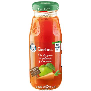 Gerber (Гербер) сок яблочно-морковный с 7 мес 175мл