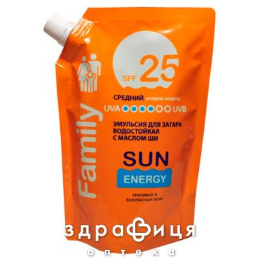 Эльфа se family емульсия д/загара spf25 400мл солнцезащитный крем