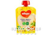 Дитяче харчування milupa пюре фрукт яблуко/банан/просо/жито з 6міс 80г