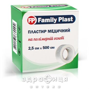 Пластир family plast мед на полiмер основi 2,5х500см