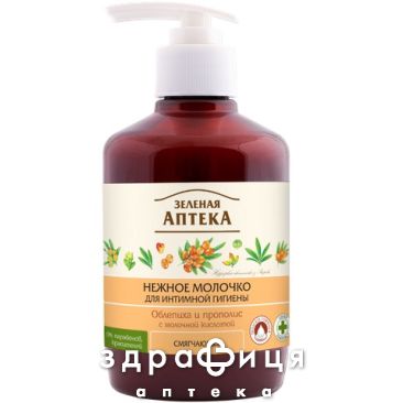 Зелена аптека молочко д/iнт гiгiєни облiпиха/прополiс пом'якшуюче 370мл