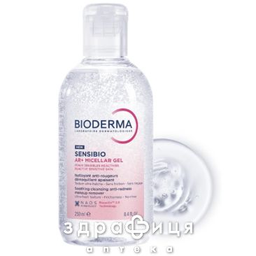 Bioderma сансибіо ar+гель міцеляр 250мл крем для сухої шкіри