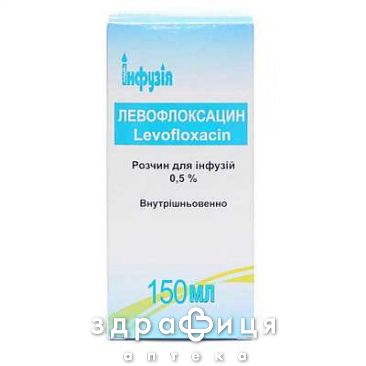 Левофлоксацин р-н д/інф 0,5% 150мл №1 антибіотики