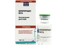 Флуороурацил- вiста р-н д/iн 50мг/мл 20мл Протипухлинний препарати
